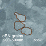 Binderless cBN grains closeup